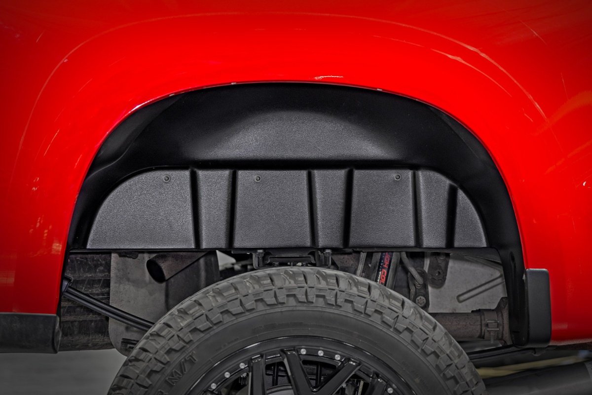 Chevrolet Silverado 1500 Rear Wheel Well Liners - Rough Country - Rough Country - Black - '19-'24